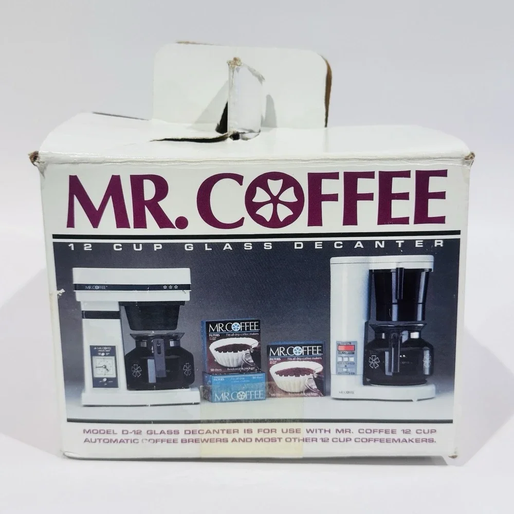 Vintage Mr Coffee 12 Cup Glass Replacement Carafe Pot Decanter Model D-12 In Box